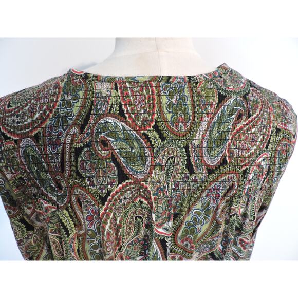 J. Jill Long Sleeve Paisley Top - Picture 4 of 6